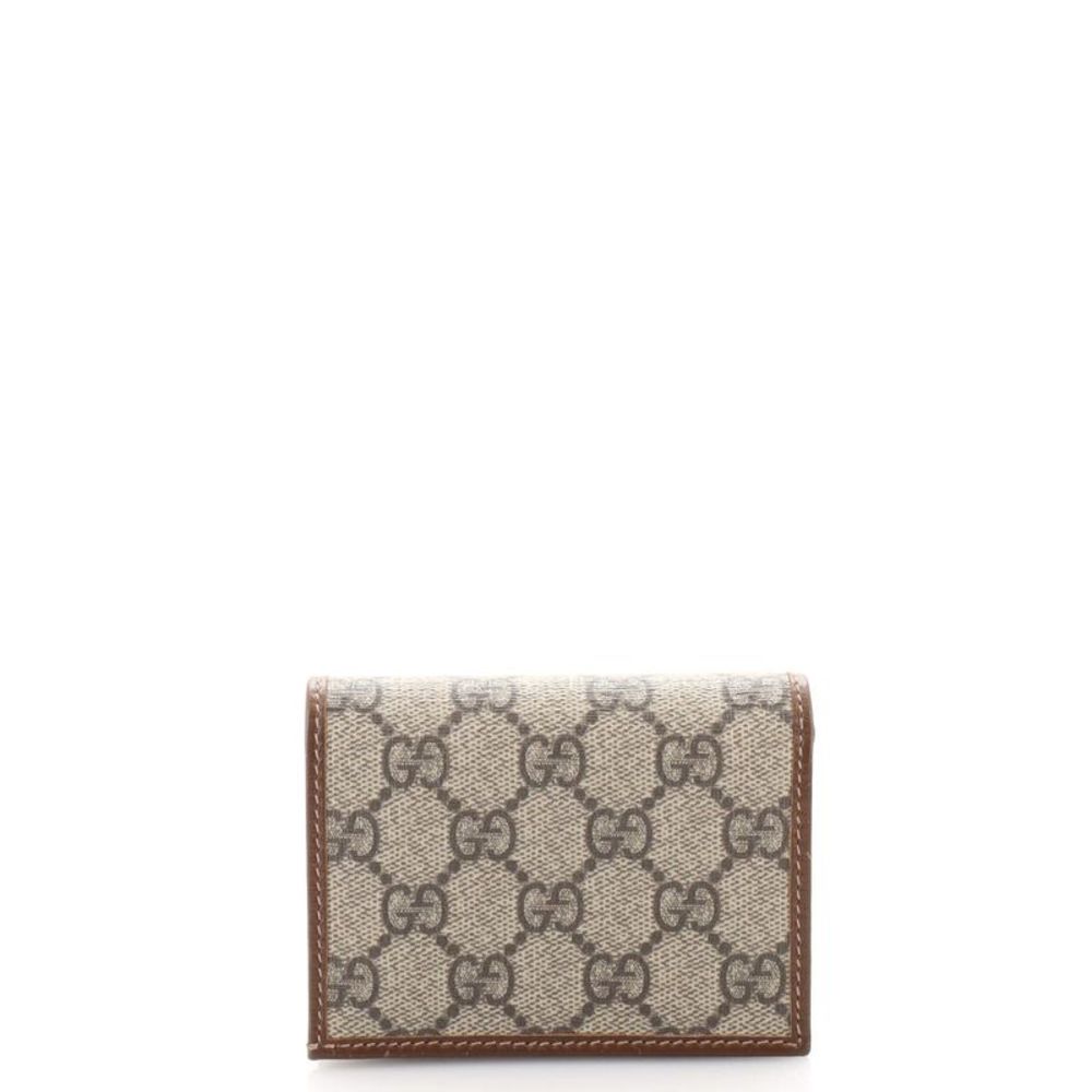 Gucci Horsebit 1955 Flap Card Case GG Coated Canvas Brown - Picture 4 of 8